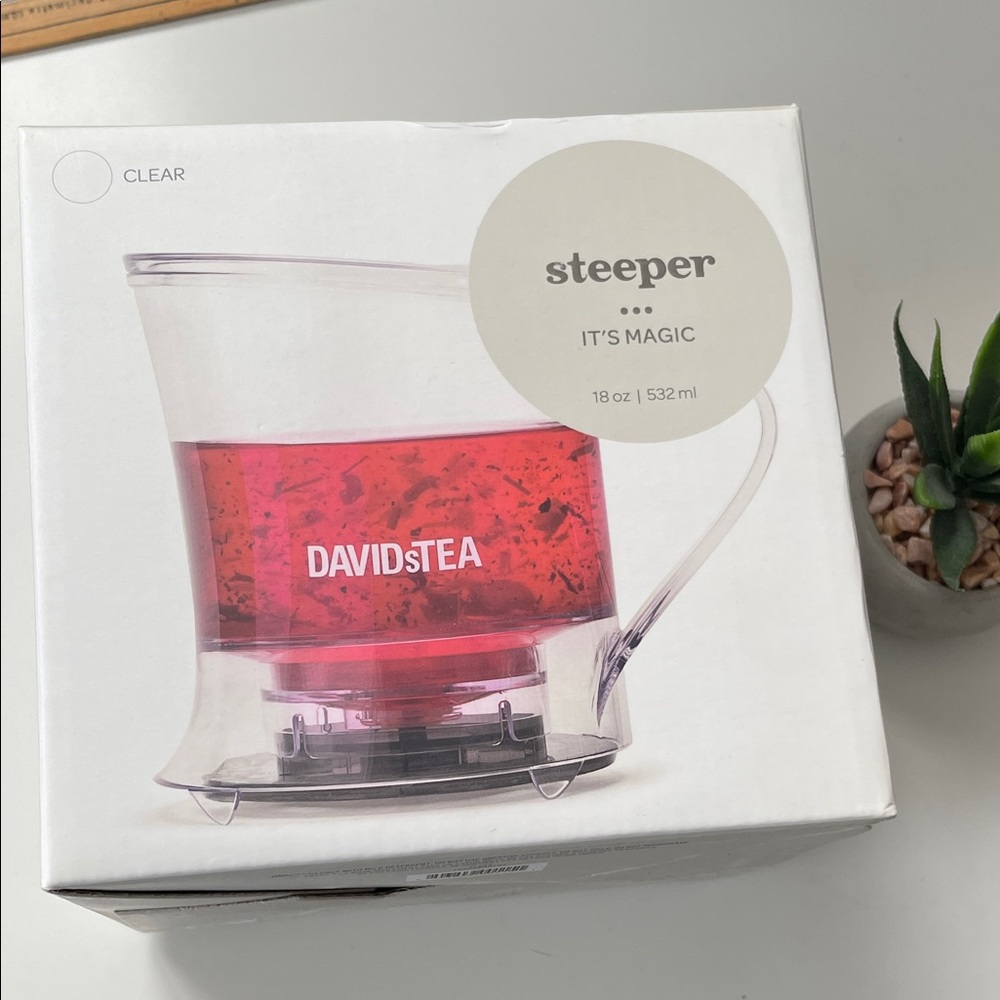 David’s tea steeper clear NWOT